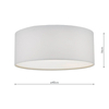 Sufitowa lampa materiałowa CIERRO CIE5215 do salonu biały