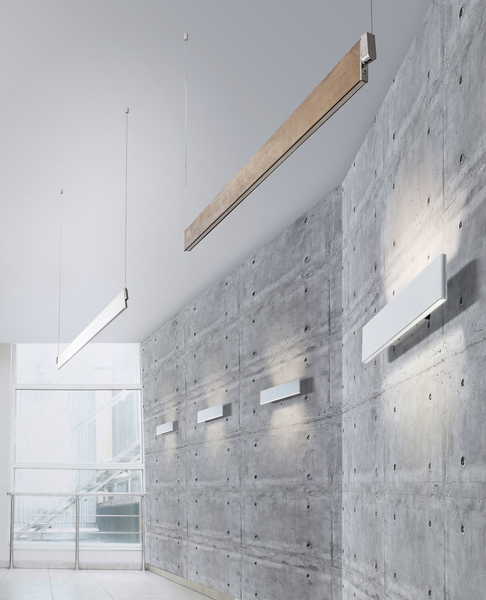 Ekologiczna lampa wisząca Norman listwa LED 29W drewno
