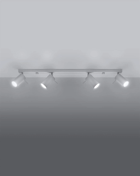 Nasufitowa lampa listwa Ring SL.0331 Sollux z regulacją biała