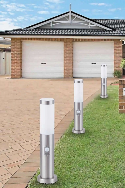 Nowoczesny słupek ogrodowy Inox Torch 8267 Rabalux IP44 chrom satynowy