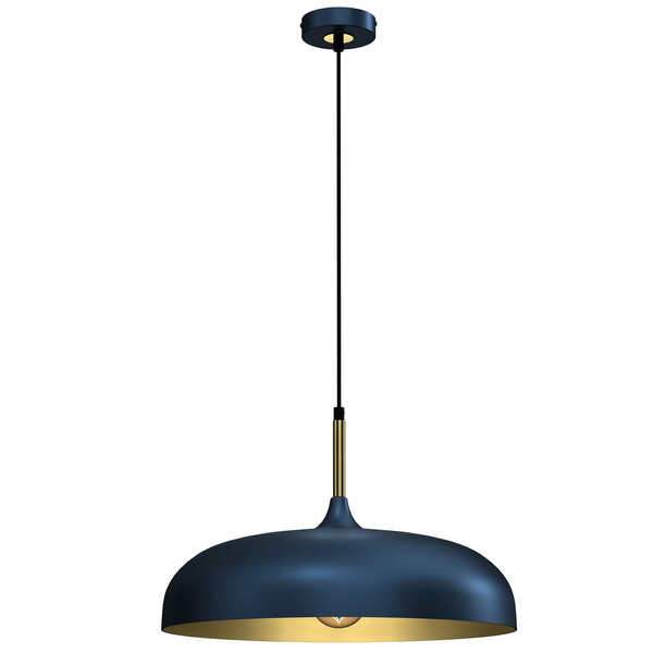 Metalowa lampa wisząca Lincoln nad wyspę niebieska złota