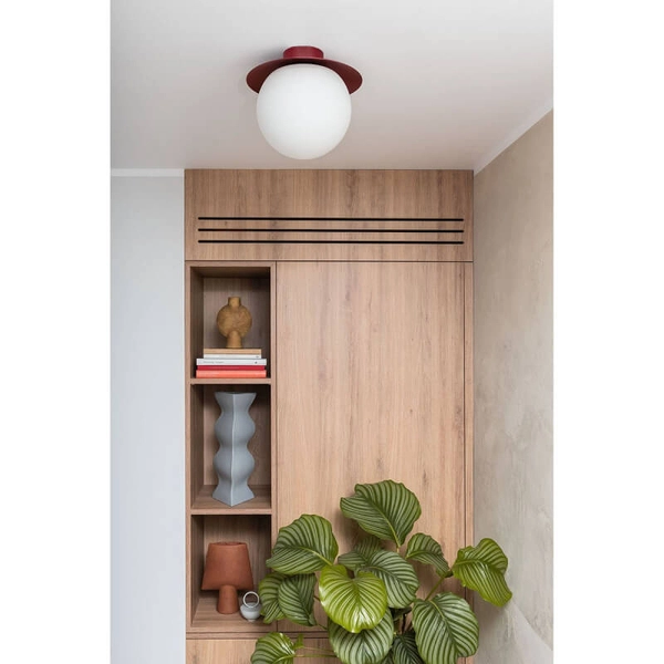 Sufitowa lampa kulista Kuul KLC14000 minimalistyczna biała bordowa