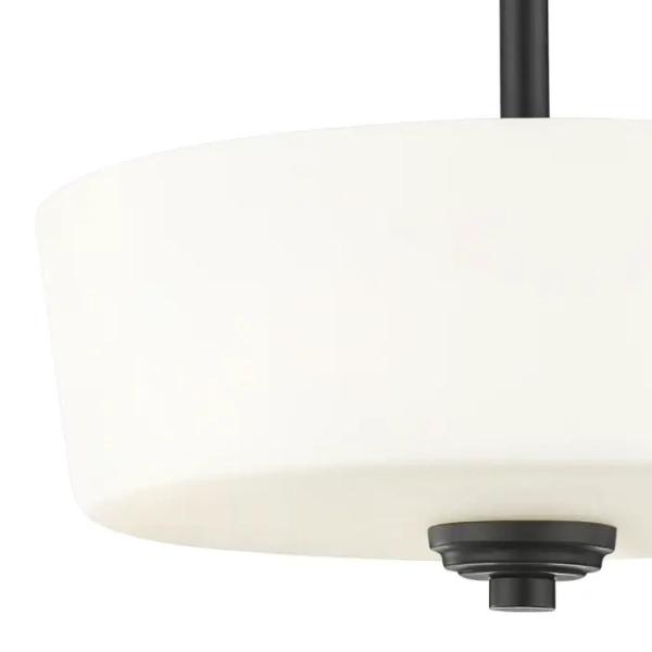 Szklana lampa sufitowa ASPEN C03262BK do salonu czarny biały