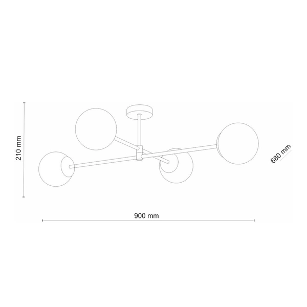 Salonowa lampa sufitowa Sarius 4738 TK Lighting hampton złota biała