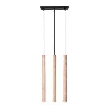 Potrójna lampa wisząca Pastelo SL.1267 tuba sople czarna