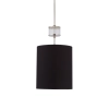 Abażurowa lampa wisząca Empoli EMP-ZW-1 (N) tkaninowa nikiel czarna