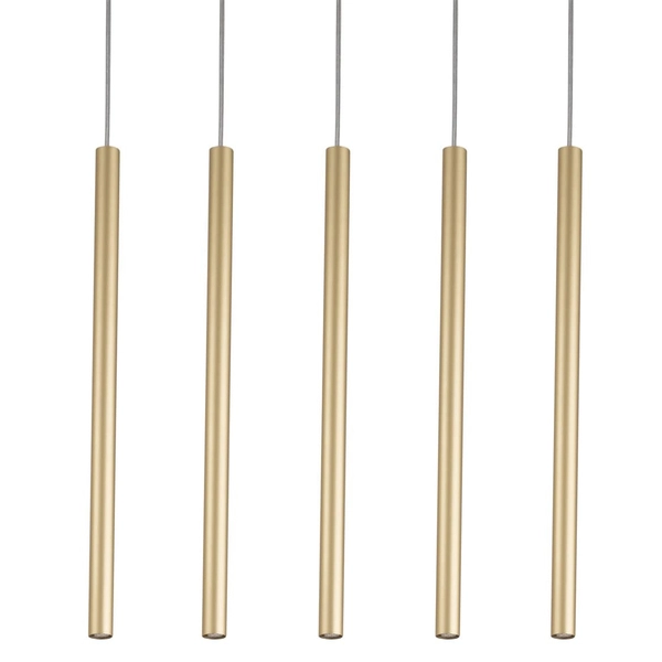 Wielopunktowa lampa wisząca Sopel 33617 Sigma cylindriczna złota