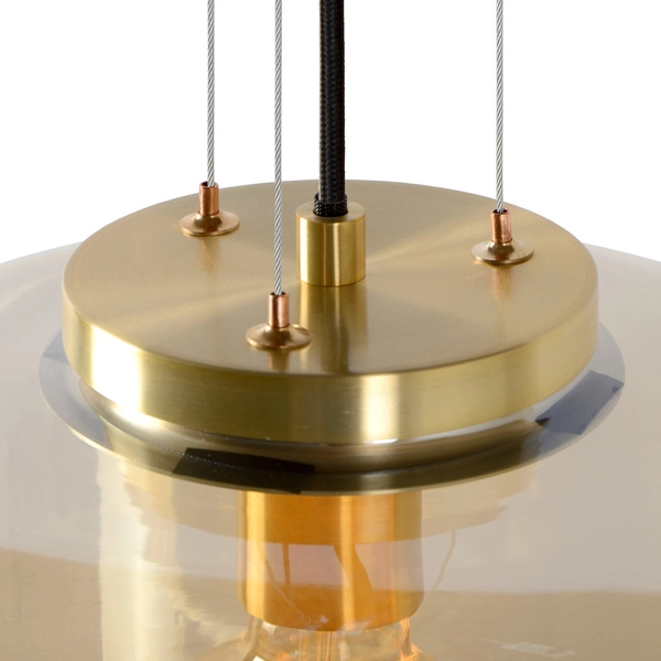 Lampa wisząca FLORIEN  30473/28/62 loftowa bursztynowy mosiądz outlet