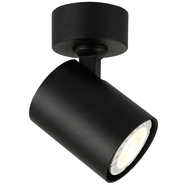 Sufitowa LAMPA plafon LUMSI SPL-2071-1-MC-BL Italux regulowana OPRAWA metalowy reflektorek czarny