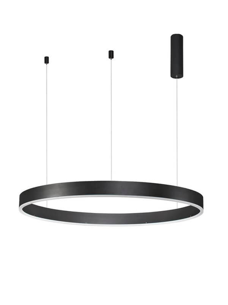 Sypialniana lampa wisząca Jaca okrągła LED 55W 3000K czarna