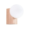 Lampa ścienna BULBO SL.1682 drewniana biała kula G9