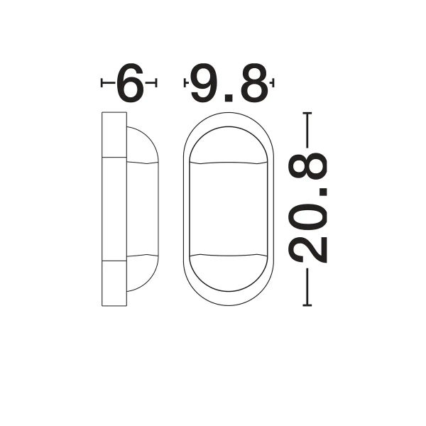 Zewnętrzna owalna lampa ścienna SOVANDO LE75251 LED 11W 3000K IP65 biała