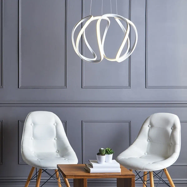 Ledowa wisząca lampa Alonsa ALO012 LED 16W 3000K ringi biały