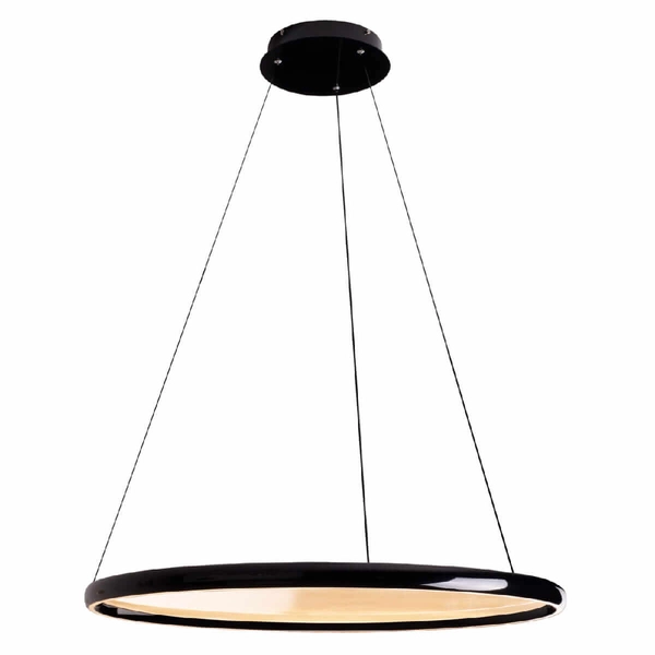 Lampa wisząca nad stół Qled P0557 LED 70W 3000-6000K z pilotem czarna