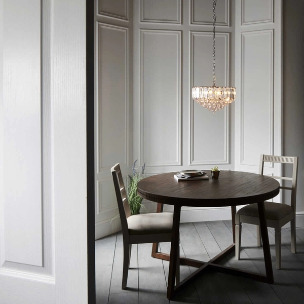 Kryształowa lampa wisząca Fargo FARGO-14CH Endon chrom przezroczysta