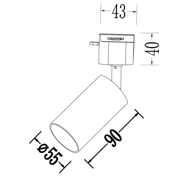 Szynowa lampa jednofazowa Tiger Track ML2337 tubka biała