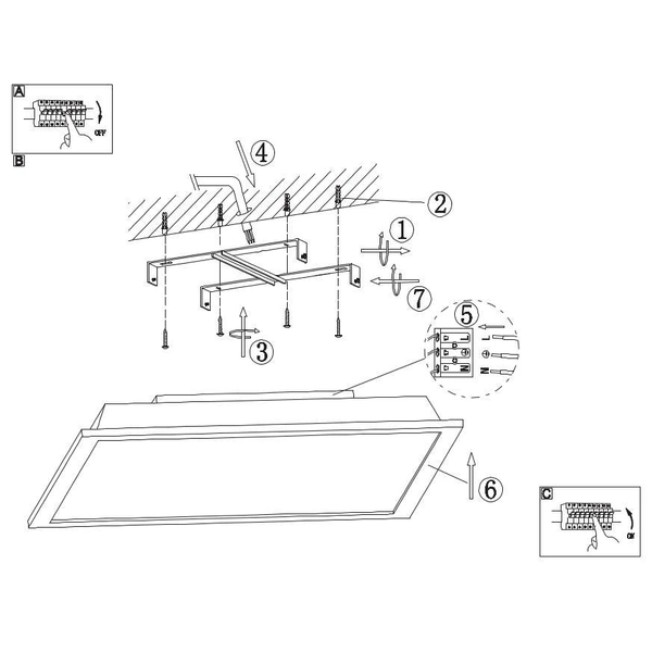 Kwadratowa LAMPA sufitowa DORO 416080D2W Globo metalowy plafon LED 24W 3000K do holu drewno