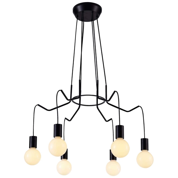 Wisząca lampa BASSO 36-71033 metalowa zwis hygge industrialny czarny