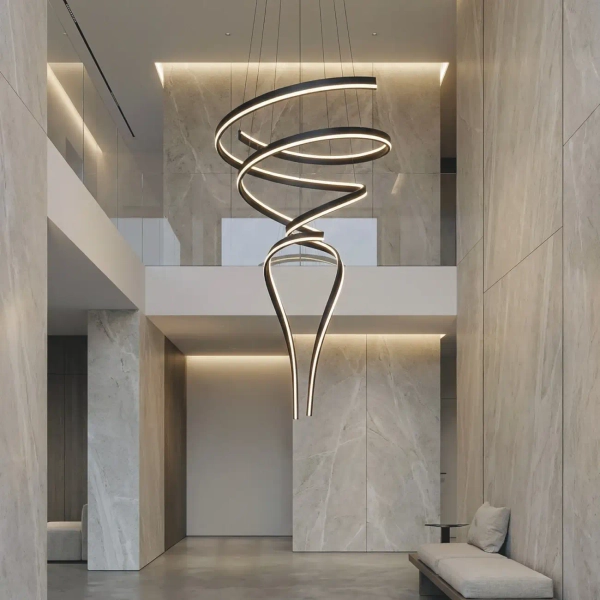 Ściemnialna lampa wisząca geometryczna do kuchni ZOE LED 41W 3000K AZ6780 czarna