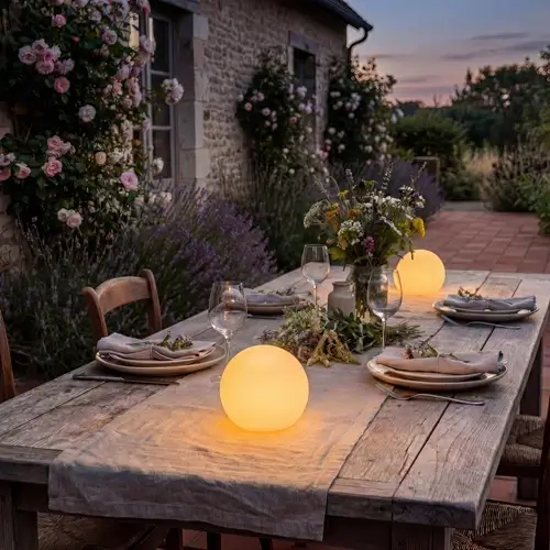 Ogrodowa lampa kula Pino biała 06529/15/31 1xLED 1.5W 2700-6500K CCT IP65 na pilot