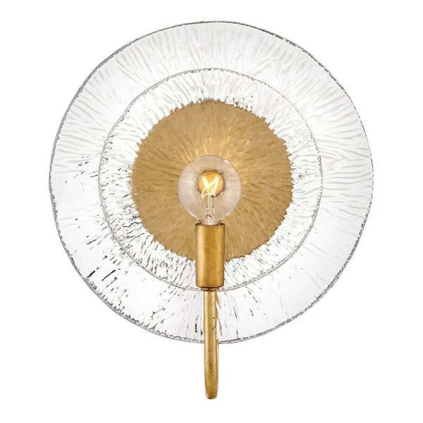 Szklany kinkiet do przedpokoju Rene QN-RENE-WB1-DSB IP44 mosiądz