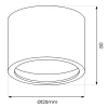 Natynkowa sufitowa lampa REDONDO ML1075 metalowa biała