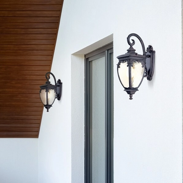 Kinkiet elewacyjny Fleur O414WL-01BZ na taras antyczny brąz