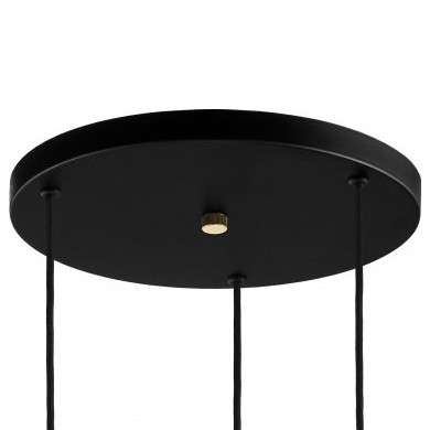 Loftowa LAMPA wisząca LONGIS 10877305 Kaspa szklana OPRAWA skandynawski ZWIS kaskada złota przezroczysta czarna