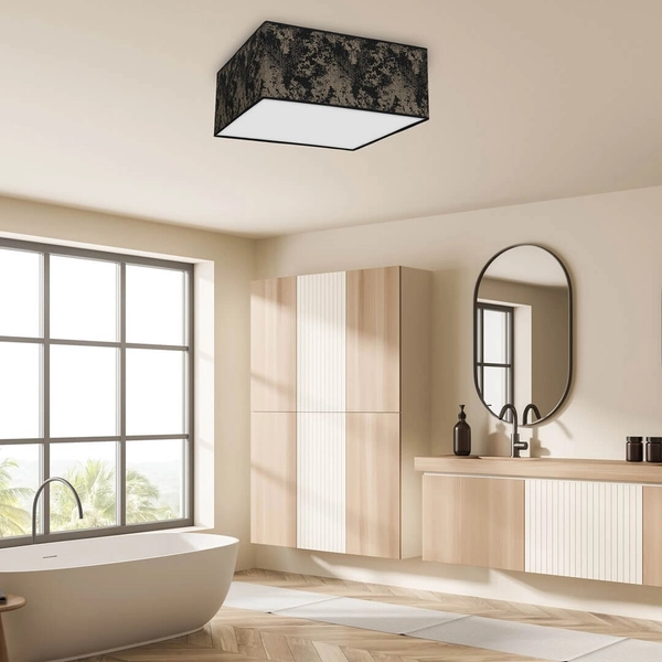 Przysufitowa lampa kuchenna Satino plafon czarny złoty