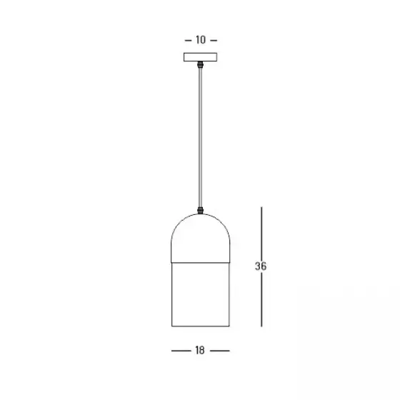 Kopułowa wisząca lampa 23071 do jadalni brązowa czarna