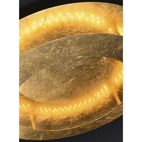 Plafon LAMPA sufitowa MERLE 98-66190 Candellux metalowa OPRAWA okrągła LED 24W 3000K art deco pierścień złoty