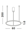 Lampa wisząca TOLUCA LE42777 LED 36W 3000k okrągła nad łóżko złota