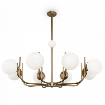 Sufitowa LAMPA modernistyczna RENDEZ-VOUS MOD109PL-08BS Maytoni szklana OPRAWA plafon kule balls mosiężne białe