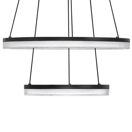 Jadalniana lampa wisząca ESTARIO LE45396 LED 46W 3000K pierścień czarny