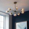 Kulista sufitowa lampa Allegra 103172 szklane kule mosiądz