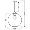 Lampa wisząca EDISON 31-21410 szklana retro zwis kula ball czerwona