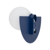 Lampa naścienna półokrąg SATURN granatowa biała szklana 1xG9 do salonu kula 12601
