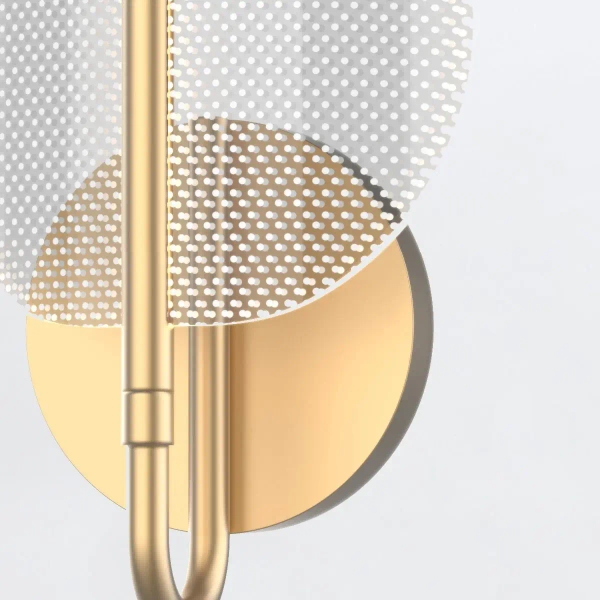 Ścienna lampa art. deco Floriana QN-FLORIANA-1W-NBR 9W 2918K mosiądz