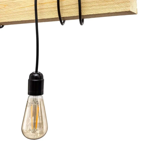 LAMPA wisząca MAROO071801 ekologiczna OPRAWA rustykalna belka ZWIS drewniany drewno