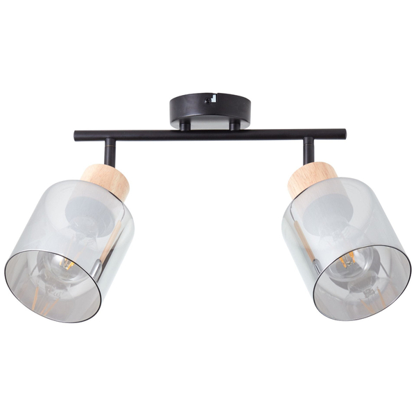 Sufitowa lampa Weald 99838/93 szklane klosze czarna przydymiona