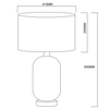 Lampka nocna do sypialni Tamiza LP-1515/1T big white z abażurem biała złota