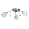 Metalowa lampa sufitowa Melissa 2621 Rabalux potrójna crystals biała chrom