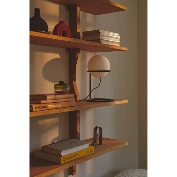 Stolikowa lampa okrągła Wilson 2412575003 biała czarna