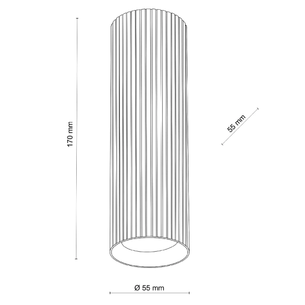 Sufitowa lampa do salonu Tune 11028 ryflowana tubka brązowy