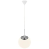 Lampa wisząca salonowa CAFE 39573001 szklana kula biały srebrny
