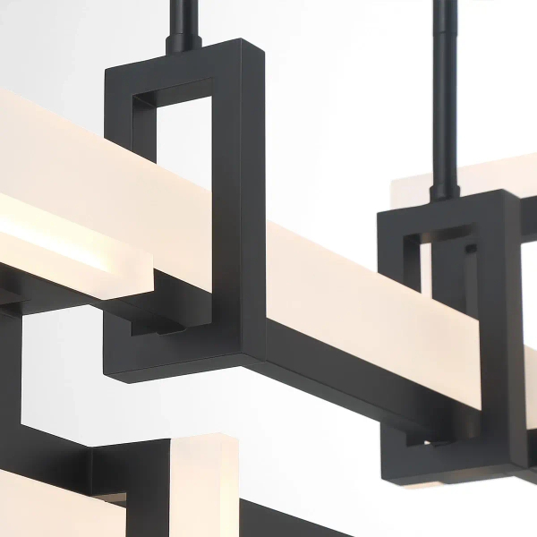 Prostokątna lampa wisząca Inizio QN-INIZIO-LP-S-BK LED 46W 3000K czarny