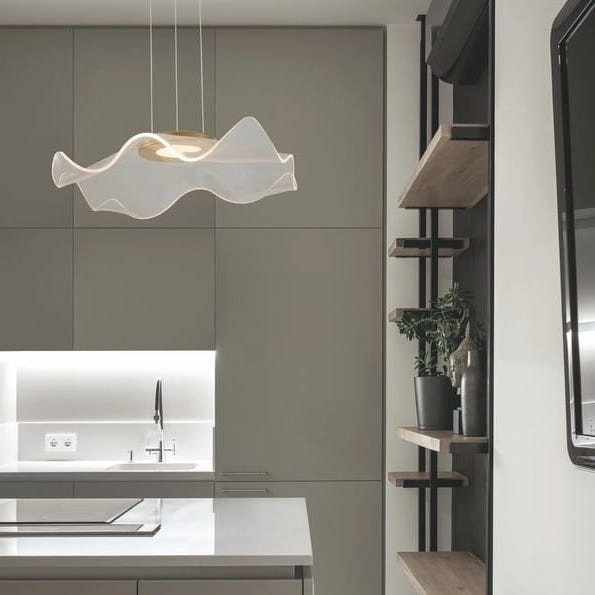 Wisząca LAMPA dekoracyjna CALI LE41368 Luces Exclusivas modernistyczna OPRAWA zwis LED 30W 3000K meduza falująca złota