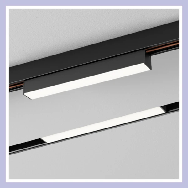 Magnetyczna lampa sufitowa RAFTER mini czarna podłużna LED 3000K do szynoprzewodów 16461-M930-D9-00-12