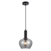 Szklana lampa wisząca Stabla PND-30084-1-BK-SG czarna przydymiona