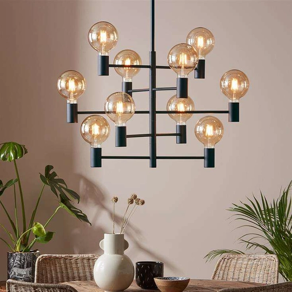 Żyrandol LAMPA wisząca PARIS 107187 Markslojd metalowa OPRAWA molekuły zwis loft sticks czarny
